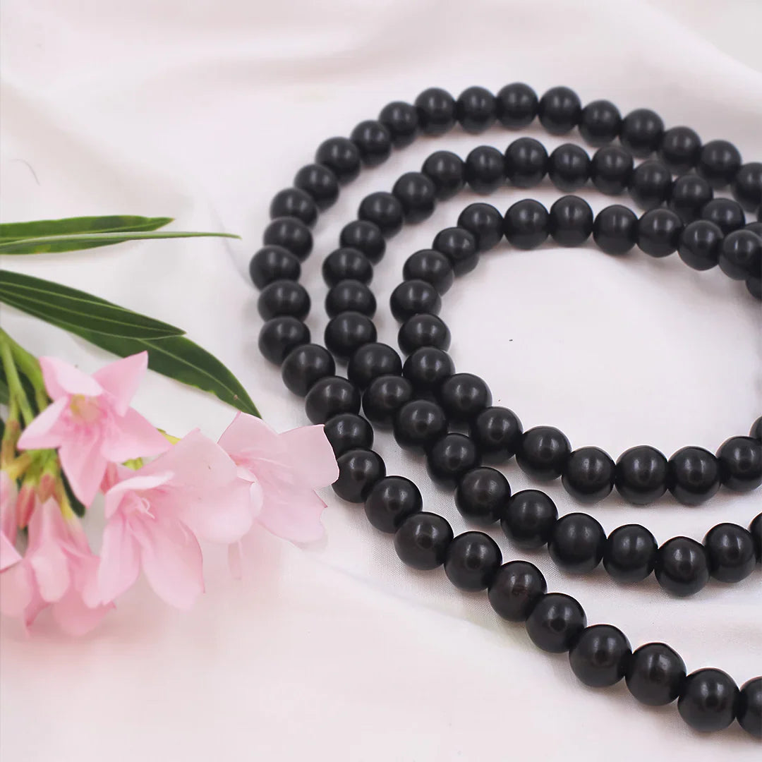 Original Karungali Malai sacred Blackwood Beads for protection & Power Govt. Certification